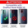thumbnail image 2 of Grade Drop Impact Case for Oneplus Nord N200 5G, Heavy Duty Shockproof 360 Metal Rotating Ring Kickstand Holder  Case (Black), 2 of 17