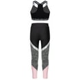 thumbnail image 2 of CHICTRY Girls Teens Sports Suit Tie-Dye Print Crop Top with Leggings Yoga Gym Suit Athletic Outfit Pink 13-14, 2 of 7