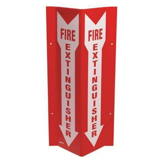 Brady Fire Extinguisher Sign,18X8-1/2",FEXT SP818V