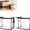 Black *2, variant on Large Clear Thick Plastic Storage Box with Hinged Lid, Thick Plastic Book Storage Bin, Stackable Collapsible Organizer Container for Books, Files, Magazines, Bedroom (Black *1)
