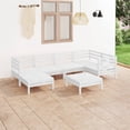 thumbnail image 1 of vidaXL 7 Piece Garden Lounge Set Solid Wood Pine White, 1 of 8