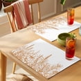 thumbnail image 4 of Iris Lavender Placemats Set of 4, Orange Plant Flower Non-Slip Place Mats Washable Table Mats for Kitchen Dining Table Decorations Indoor/Outdoor, 4 of 9