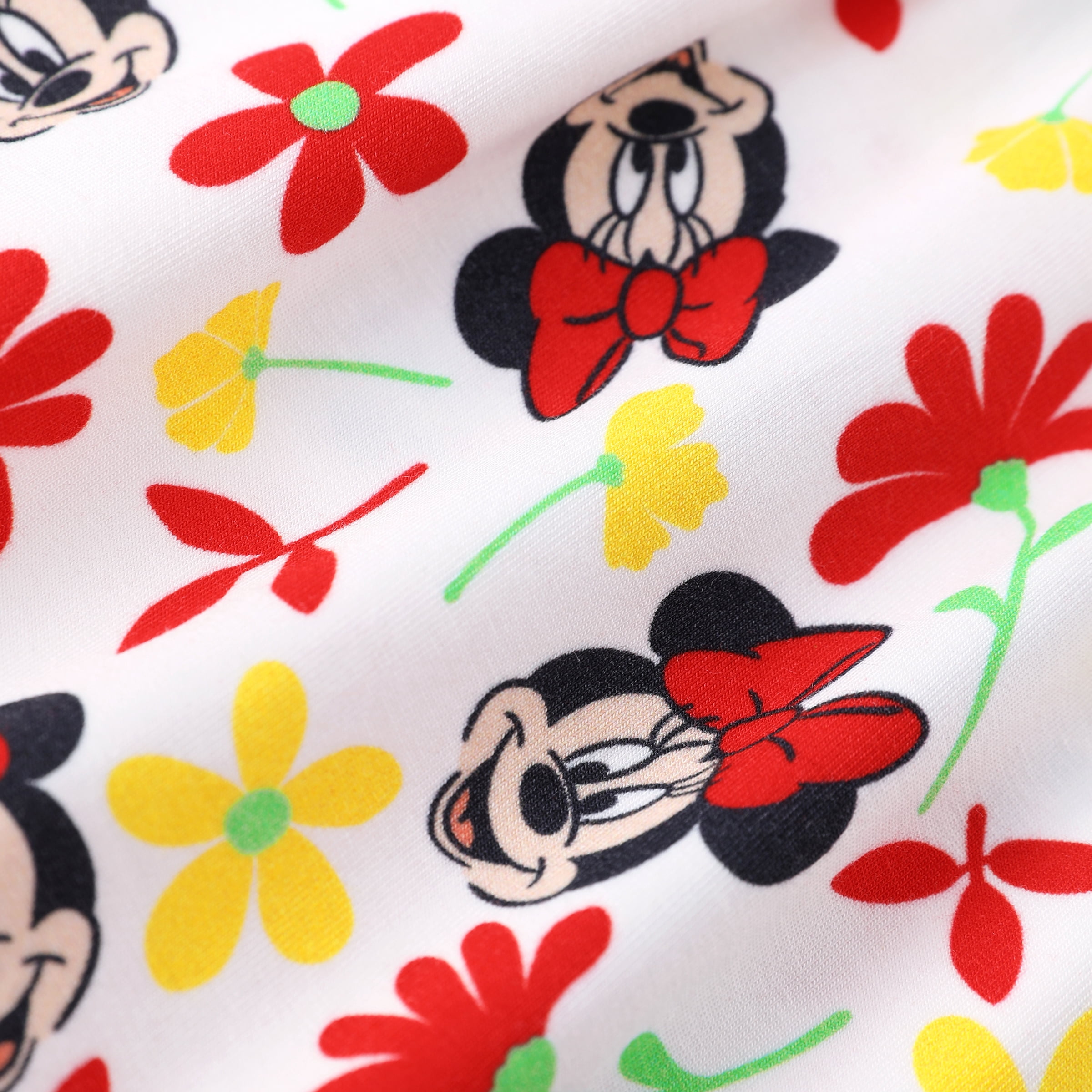 Disney Baby Girls Clothes Bamboo Viscose Minnie Mouse Floral Dress and Graphic One-Piece Romper 2 Pack Outfit Shower Gift Infant 6-9 Months
