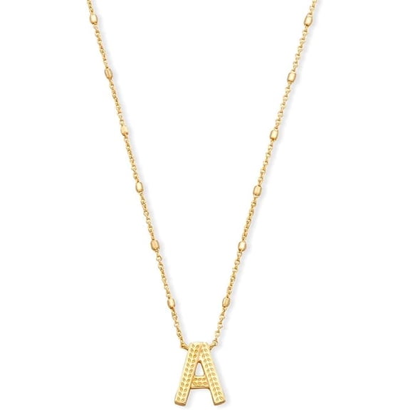 KENDRA SCOTT Letter A Pendant Necklace, Gold, 19 inches