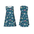thumbnail image 7 of Wukai Vintage Tape Players And Skates Print Women's Sleeveless Dress, Loose Fit Casual Dress for Women, Comfortable Sleeveless Summer Dress, 7 of 7