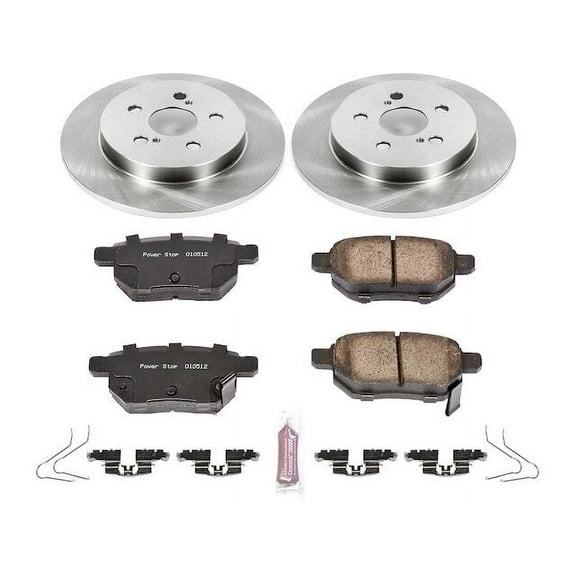 Rear Brake Pad and Rotor Kit - Compatible with 2010 - 2022 Toyota Prius 2011 2012 2013 2014 2015 2016 2017 2018 2019 2020 2021