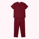 thumbnail image 4 of Ceisia Men's Solid Color Medical Scrubs Set V-Neck Short Sleeve Top Multi-Pocket Cargo Pants for Healthcare Workers Red S Gifts, 4 of 8