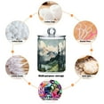 thumbnail image 6 of Yayeee 2 Pack Qtip Holder Bathroom Cotton Swab Canister with Lid Clear Dispenser Set, Watercolor Mountatin, 6 of 6