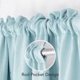 thumbnail image 2 of Deconovo Sky Blue Blackout Curtains Wave Line Foil Printed Window Drapes ,2 Panels, 52 x 63 inch, 2 of 4