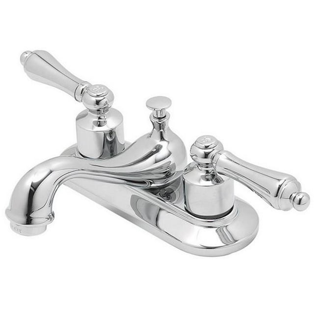 F511C003CP-ACA1 Chromé Deux Poignées Robinet de Salle de Bain Lavabo Pop-Up