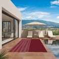 thumbnail image 3 of Red Striped Outdoor Rug for Patio/Deck/Porch, Non-Slip Large Area Rug 6 x 9 Ft, Vintage Stripes Ombre Indoor Outdoor Rugs Washable Area Rugs, Reversible Camping Rug Carpet Runner, 3 of 8