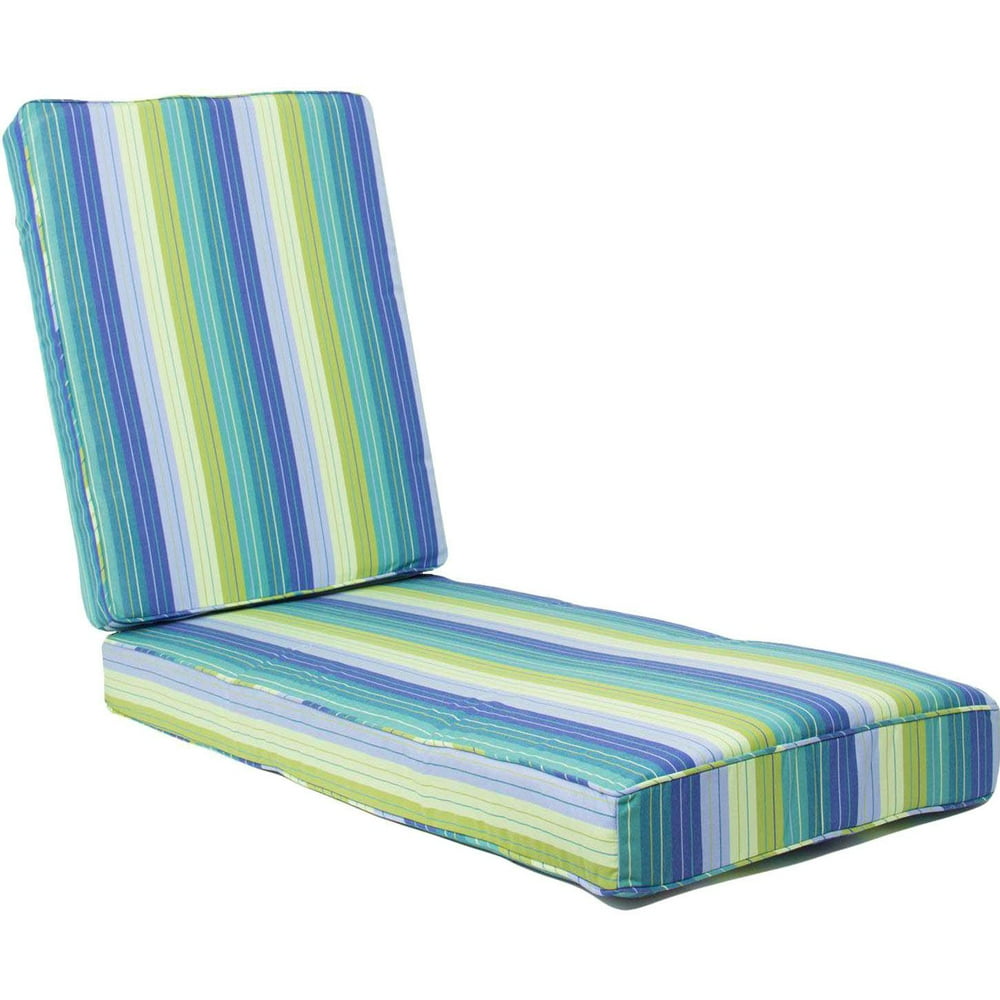 Sunbrella Seville Seaside Extra Long Outdoor Replacement Chaise Lounge