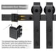 6.6 Ft Sliding Barn Door Hardware Kit - T-Type Track With 5 Rails, Handle, Rollers, Black Finish