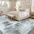 thumbnail image 6 of Buganda Area Rug for Living Room 8'X10', Washable Artificial Wool Area Rug, Low Pile Non-Slip Carpet for Bedroom Office Dining Room, Grey, 6 of 7