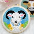 thumbnail image 5 of Handmade Animal Embroidery Kit–Punch Needle Embroidery Diy Craft Set for Beginners Includes Yarn Hoop Needle & Pattern (Sheep & Horse Designs) Fun & Relaxing Handicraft, 5 of 5
