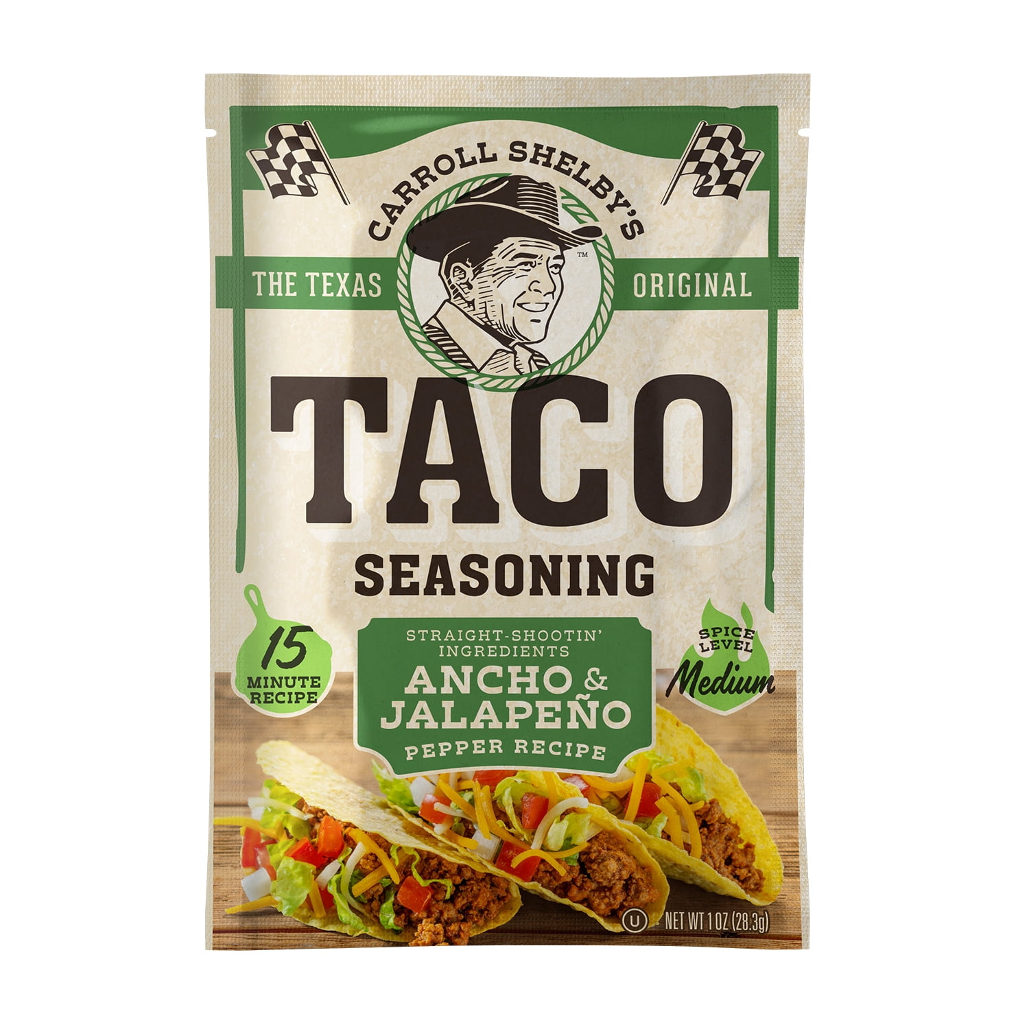 (7 pack) Carroll Shelby's Taco Seasoning Mix, 1 oz
