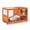 Orange, variant on Fashion Wooden 36Inches Rabbit Hutch Outdoor with wheels Bunny Cage Indoor&Pull Out Tray, Openable Roof