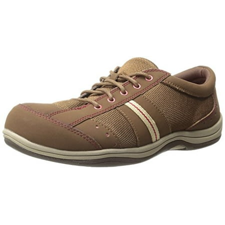 - Easy Street Women's Emma Fashion Sneaker, Cocoa Leather/Fabric, 7 WW US