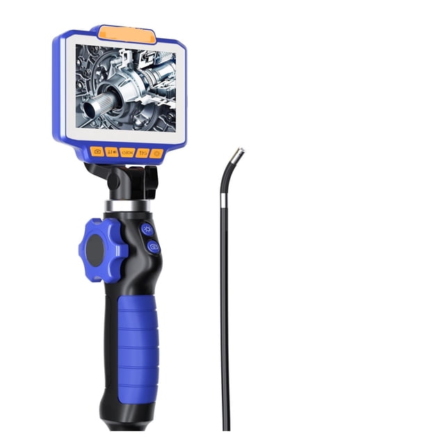 5Inch IPS Screen 3.9mm 2MP 1080P 2Way Articulate 180Degree Rotation Steering Industrial Endoscope Inspection Microscope Camera ,Easily Maneuver