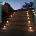 thumbnail image 3 of Paquete de 4 luces solares para patio, acabado negro, impermeables, para caminos, patios, terrazas, escaleras, escalones y cercas. [Clase energética G](Actualización 1LED Caja negra Luz, 3 of 5