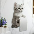 thumbnail image 4 of CARRFA Funny 3D Cat Toilet Roll Holder, Creative Cat Sculpture Paper Holder, Decorative Towel & Tissue Wall Mount for Bathroom Kitchen Decor Gifts for Cat Lovers, 4 of 10