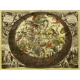 thumbnail image 2 of Cellarius, Andreas 14x12 Gold Ornate Wood Framed with Double Matting Museum Art Print Titled - Maps of the Heavens: Hemisphaerium Stellatum Boreale Cum Subiecto, 2 of 4