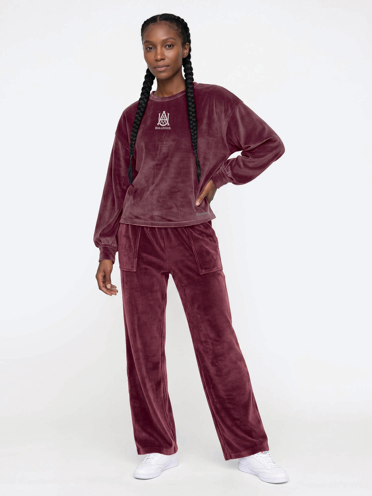 Alabama A&M Bulldogs Reebok Womens Crew Neck Pullover with Balloon Sleeves
