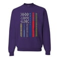 thumbnail image 2 of Wild Bobby, No One Fights Alone First Responder Dispatcher EMS Corrections Police Fire Military Unity, Pop Culture, Unisex Crewneck Graphic Sweatshirt, Purple, X-Large, 2 of 4
