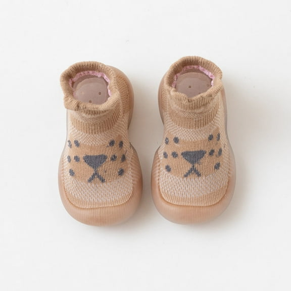 Baby Sock Shoes Non Floor Baby First Walking Shoes Breathable Warm Soft Rubber Sole Cotton Socks Shoes Shoes for Girls 0-6 Months