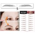 thumbnail image 4 of 8PCS Brow Tattoo Eyebrow Peel Off Temporary Tint Waterproof 4d Realistic Sticker Angled Stencil Removal Practice Drawing Color Sheets Patches Women Girls Makeup(Brown), 4 of 6