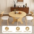 thumbnail image 4 of Folding Dining Table, Legahome 43" Round Kitchen Table for 4, Space Saving Foldable Wooden Dining Table, Compact Expandable Dinner Table for for Small Spaces, Apartment & Dining Room, Ancient Oak, 4 of 10