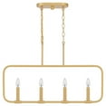 thumbnail image 3 of ABR432AB Quoizel Lighting Abner - 4 Light Linear Chandelier in Transitional style - 32 Inches wide by 19.75 Inches high-Aged Brass Finish, 3 of 8
