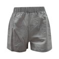 thumbnail image 6 of AXXD Shorts for Teen Girls,Pockets Elastic Waist Solid Gym Shorts Women Butt Lifting Gray XL, 6 of 7