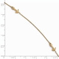 thumbnail image 3 of 14k Yellow GoldCubic Zirconia Polished Anchor Anklet, 3 of 3