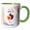 Green/White, variant on 3drose, Image of Plum How Big Is Your Baby Week 12, 11oz Magic Transforming Mug
