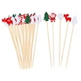 thumbnail image 3 of Selecciones de cócteles navideños, selecciones de aperitivos de madera de 4,7 pulgadas, selecciones de frutas elegantes, palitos de cóctel para adorno Mezclado 100 piezas, 3 of 8