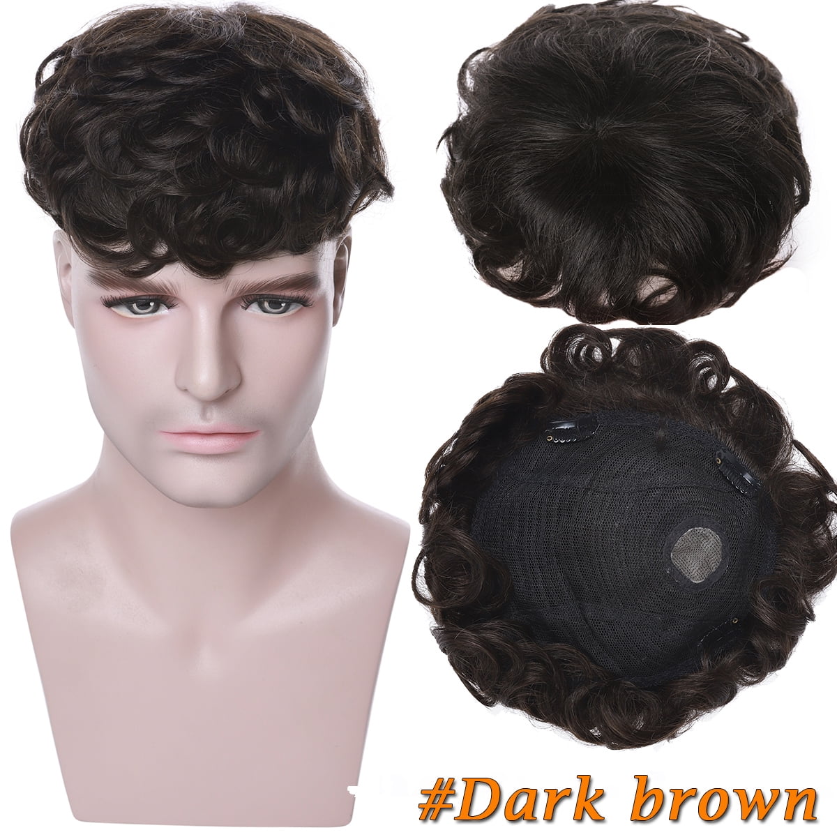 SEGO Human Hair Topper Clip in Hair Extension Hairpiece Hair Toupee with Hair Loss Thinning Hair Gray for Women/Men