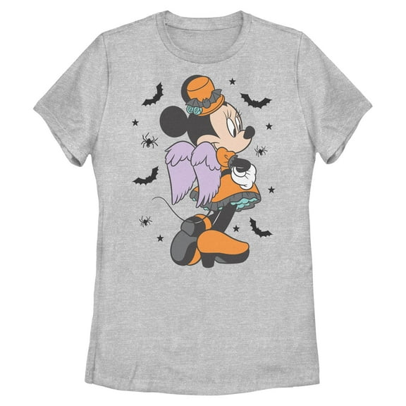 Womens Minnie Mouse Halloween Angel Orange Costume Pose T Shirt