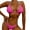 Style 3-Hot Pink, variant on Eashery 3 Piece Bikini Sets For Women Women's Halter Thong Bikini Top String Micro Triangle Bikini Top Swimsuit Black Small