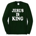 thumbnail image 2 of Jesus Is King Bible Scripture | Mens Christian Long Sleeve T-Shirt, Forest Green, Small, 2 of 3