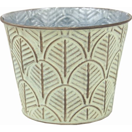 Embossed Green Leaves Planter
