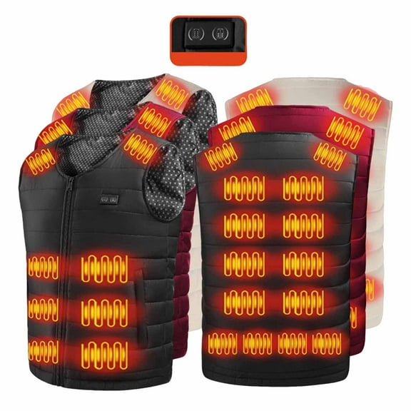 Quilted Heating Vest for Men Women Winter Unisex Sleeveless 2 Control 22 Heating Warm Jacket Heated USB Charging Version