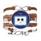 thumbnail image 1 of Pulsera de cuero Negro trenzado pulsera de cuerda de amor Unbranded M, 1 of 3