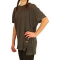 thumbnail image 2 of P.J. Salvage Womens Embroidered Split Hem Pajama Sleep T-shirt, Grey, Small, 2 of 5