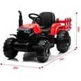 thumbnail image 5 of Outfunny 24V Ride on Toy for Big Kids, Powered Ride On Tractor with Trailer & Remote - Red, 5 of 10