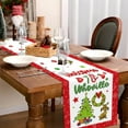 thumbnail image 3 of Green Christmas Table Runner 13x72 Inch Welcome to Villege Christmas Table Runner Decorations Soft and Funny Xmas Table Cover for Xmas Winter Holiday Home Kitchen Dinner Room Party Decor, 3 of 8