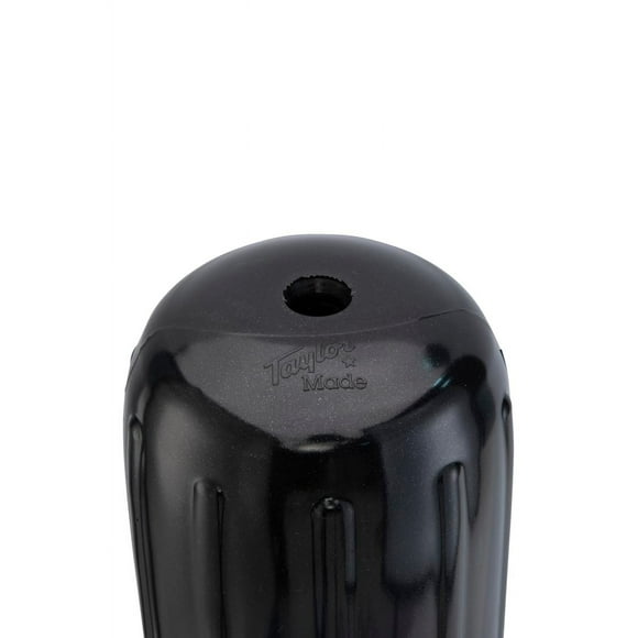 Taylor Made Boat Fender 71026 Big B; Ribbed; Cylinder; Black Onyx; Vinyl; Pre-Inflated Inflation Valve For Air Pressure Adjustment; Single; For Marine Applications