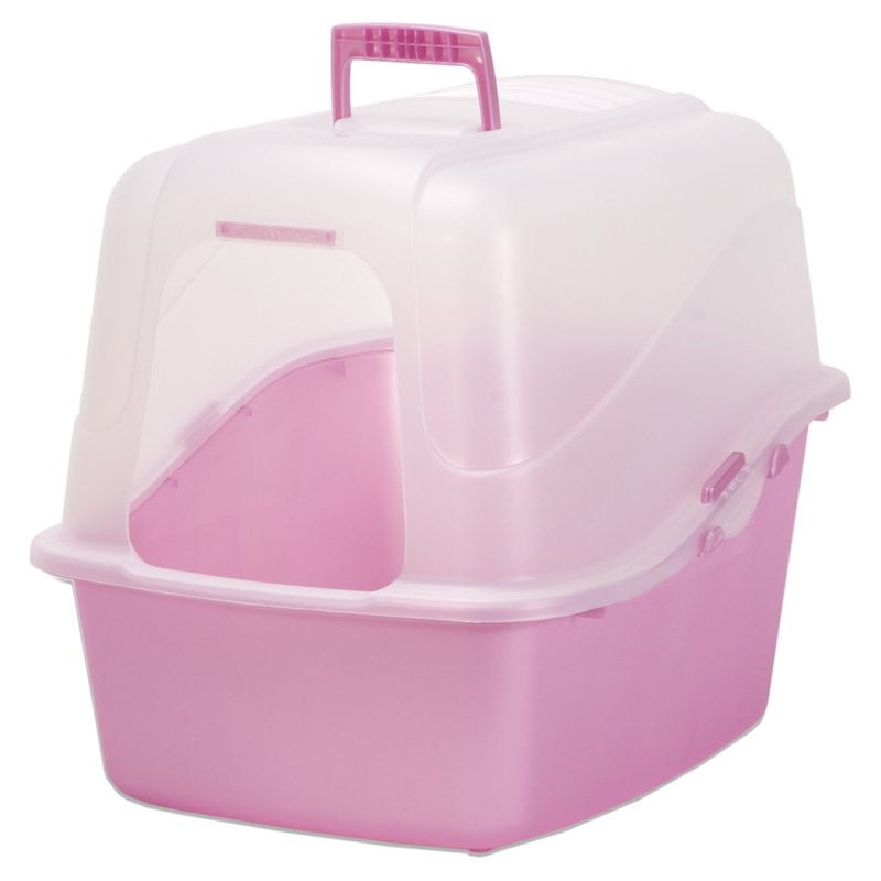 Petmate Cat Litter Box Hood Set, Translucent Jumbo