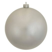 Vickerman 6" Silver Candy Ball Ornament, 4 per Bag