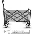 thumbnail image 6 of WHITSUNDAY Collapsible Folding Wagon,Wagon Cart Heavy Duty Foldable Garden Outdoor Park Utility Wagon Picnic Camping Cart 5“ Solid Rubber Wheels with Bottle Holders (Moka Gery), 6 of 15